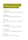 PPLE CERTIFICATION EVALUATION&NewLine;EXAMS COMPLETE QUESTIONS AND&NewLine;ANSWERS PRACTICE SOLUTION&NewLine;