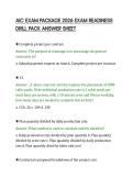 AIC EXAM PACKAGE 2026 EXAM READINESS &NewLine;DRILL PACK ANSWER SHEET
