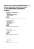 CORRECTIONS OFFICER EXAMINATION QUESTIONS AND &NewLine;CORRECT ANSWER WITH EXPLANATION GRADED A&plus; &NewLine;STUDYY GUIDE