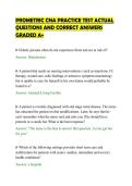 PROMETRIC CNA PRACTICE TEST ACTUAL&NewLine;QUESTIONS AND CORRECT ANSWERS&NewLine;GRADED A&plus;