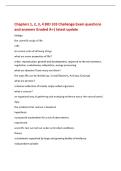 Chapters 1&comma; 2&comma; 3&comma; 4 BIO 103 Challenge Exam questions&NewLine;and answers Graded A&plus;&vert; latest update&NewLine;biology&NewLine;the scientific study of life&NewLine;cells&NewLine;structural units of all living things&NewLine;what are some properties of life&quest;&NewLine;order&comma; reproduction&comma; growth and development