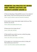 PROMETRIC CNA PRACTICE TEST REVIEW&NewLine;SHEET VERIFIED QUESTIONS AND&NewLine;ACCURATE ANSWERS GRADED A&plus;