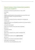 Chronic Coronary Artery Disease Exam questions&NewLine;and answers Graded A&plus;&NewLine;most common indication for hospital admission in those over 65&NewLine;heart failure&NewLine;angina&NewLine;symptom complex resulting from atherosclerotic coronary vessels that cannot&NewLine;supply adequate oxyg