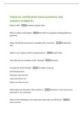 Cintas ssr certification Exam questions and&NewLine;answers Graded A&plus;&NewLine;What is CRF&quest; -Customer request form&NewLine;What is uniform advantage&quest; -Alternative to paying for damaged&sol;destroy&NewLine;garments&NewLine;When should discuss accounts receivable with a customer -30 days past&NewLine;du
