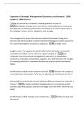 Capstone In Strategic Management Questions and Answers &vert; 2026&NewLine;Update &vert; 100&percnt; Correct&period;&NewLine;Crafting and executing a company's strategy primarily consists of -&NewLine;developing a strategic vision and mission&comma; setting objectives&comma; monitoring&NewLine;developments&comma; eva