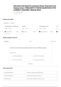 Maryland Individual Tax preparers Exam &lpar;Maryland and Federal Only&rpar; &vert; FREQUENTLY TESTED QUESTIONS WITH CORRECT ANSWERS &vert; BRAND NEW&excl;