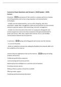 Commerce Exam Questions and Answers &vert; 2026 Update &vert; 100&percnt;&NewLine;Correct&period;&NewLine;E-business -encompasses all the activities a company performs in buying&NewLine;and selling products and services using computers and communication&NewLine;technologies&period;&NewLine;- includes several related act