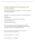 COMMS PROGRESS TEST 2 Exam questions and&NewLine;answers Graded A&plus;&NewLine;Common Data Link Management System &lpar;CDLMS&rpar; - interference between a&NewLine;combatant's &lpar;