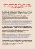 Certified Medication Aide Actual Exam Test Bank 1&NewLine;Newest Complete Questions And Correct Detailed&NewLine;Answers&vert; Already Graded A&plus;