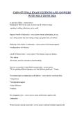 CMN 457 FINAL EXAM UESTIONS AND ANSWERS &NewLine;WITH SOLUTIONS 2026 