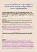 CS6250 Computer Networks Exam 2 Actual Exam&comma;