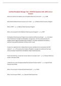 Certified Floodplain Manager Test &vert; UPDATED Questions with 100&percnt; Correct Answers