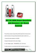 IEC 2A 2026 Exam Questions and Answers &vert; A&plus; Score Assured &vert; Grounding&comma; Bonding&comma; NEC Code Applications & Electrical Safety Review Material