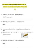 CNIT 155 FINAL EXAM &colon; PYTHON PROGRAMMING &vert; COMPLETE QUESTIONS WITH EXPERT SOLUTIONS&vert; 2026 LATEST UPDATED&vert; A&plus;