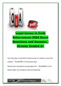 Florida Legal Issues in Code Enforcement 2026 Exam Questions and Answers &lpar;40&plus; Q&A&rpar; &vert; Chapter 162&comma; Due Process&comma; Evidence&comma; Warrants & Service of Process Review