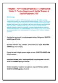 Firefighter I VDFP Final Exam 2026&sol;2027 &vert; Complete Study &NewLine;Guide&comma; 79 Practice Questions with Verified Answers & &NewLine;Detailed Rationales &vert; PDF&NewLine;