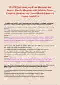 SW 450 Final exam prep Exam Questions and&NewLine;Answers Practice Questions with Solutions Newest&NewLine;Complete Questions And Correct Detailed Answers&vert;&NewLine;Already Graded A&plus;