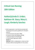 Critical Care Nursing&colon; Diagnosis and Management 10th Edition Test Bank&NewLine;