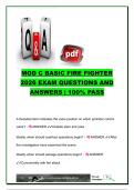 MOD C Basic Fire Fighter 2026 Exam Questions and Answers &lpar;150&plus; Q&A&rpar; &vert; Fire Investigation&comma; Sprinkler Systems&comma; Hazardous Materials&comma; Vehicle Extrication & Technical Rescue