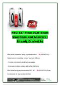 NSG 527 Final Exam 2026 Questions and Answers &lpar;100&plus; Q&A&rpar; &vert; Family Systems&comma; Recovery Models&comma; Family Nursing Theories&comma; Neurobiology & Mental Health