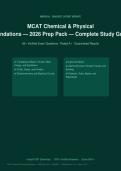 MCAT Chemical and Physical Foundations Prep Pack Exam 2026&sol;2027 &ndash; Complete Exam-Style Questions &vert; Detailed Rationales &ndash; Pass Guaranteed &ndash; A&plus; Graded&NewLine;&NewLine;