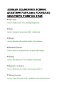 AIRMAN LEADERSHIP SCHOOL &NewLine;QUESTION PACK 2026 ACCURATE &NewLine;SOLUTIONS VERIFIED PASS