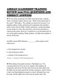 AIRMAN LEADERSHIP TRAINING &NewLine;REVIEW 2026 FULL QUESTIONS AND &NewLine;CORRECT ANSWERS 