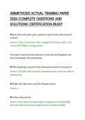AIRMETHODS ACTUAL TRAINING PAPER &NewLine;2026 COMPLETE QUESTIONS AND &NewLine;SOLUTIONS CERTIFICATION READY 