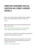 AIRMETHODS ASSESSMENT 2026 FULL &NewLine;QUESTIONS AND CORRECT ANSWERS &NewLine;GRADED A&plus;