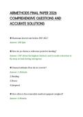 AIRMETHODS FINAL PAPER 2026 &NewLine;COMPREHENSIVE QUESTIONS AND &NewLine;ACCURATE SOLUTIONS