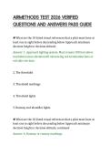 AIRMETHODS TEST 2026 VERIFIED &NewLine;QUESTIONS AND ANSWERS PASS GUIDE