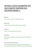 AIS EXAM 1 ACTUAL EXAMINATION TEST &NewLine;2026 COMPLETE QUESTIONS AND &NewLine;SOLUTIONS GRADED A&plus; 