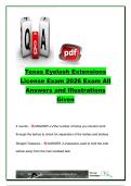 Texas Eyelash Extensions License Exam 2026 Questions and Answers &lpar;150&plus; Q&A&rpar; &vert; TDLR Laws&comma; Sanitation&comma; Eye Disorders&comma; Adhesives & Lash Application
