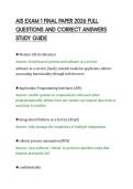 AIS EXAM 1 FINAL PAPER 2026 FULL &NewLine;QUESTIONS AND CORRECT ANSWERS &NewLine;STUDY GUIDE 
