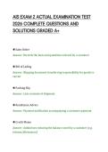 AIS EXAM 2 ACTUAL EXAMINATION TEST &NewLine;2026 COMPLETE QUESTIONS AND &NewLine;SOLUTIONS GRADED A&plus;