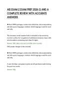 AIS EXAM 2 EXAM PREP 2026 Q AND A &NewLine;COMPLETE REVIEW WITH ACCURATE &NewLine;ANSWERS 