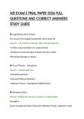 AIS EXAM 2 FINAL PAPER 2026 FULL &NewLine;QUESTIONS AND CORRECT ANSWERS &NewLine;STUDY GUIDE