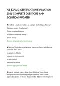 AIS EXAM 3 CERTIFICATION EVALUATION &NewLine;2026 COMPLETE QUESTIONS AND &NewLine;SOLUTIONS UPDATED 