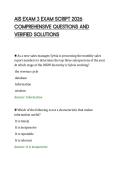 AIS EXAM 3 EXAM SCRIPT 2026 &NewLine;COMPREHENSIVE QUESTIONS AND &NewLine;VERIFIED SOLUTIONS