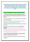 Pharmaceutical Sales Certification &lpar;PSC&rpar; Exam Practice Test Bank &NewLine;&ndash; Newest Complete Questions & Answers with Comprehensive &NewLine;Compliance & Pharmacology Rationales &ndash; PhRMA Code&comma; FDA &NewLine;Rules&comma; Data Deciles&comma; and Selling Skills &lpar;Latest 2026&sol;2027 Edition&rpar;&NewLine;PDF