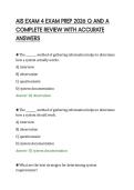 AIS EXAM 4 EXAM PREP 2026 Q AND A &NewLine;COMPLETE REVIEW WITH ACCURATE &NewLine;ANSWERS