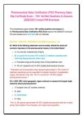 Ultimate Pharmaceutical Sales Certification &lpar;PSC&rpar; Exam 2026&ndash;2027 Prep Bundle &vert; Drug Classifications&comma; Pharmacology Basics&comma; Sales Techniques&comma; Healthcare Ethics&comma; Practice Questions&comma; Mock Exams & Verified Answers