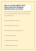 68W LPC EXAM NEWEST WITH &NewLine;QUESTIONS AND ANSWERS&vert;100&percnt; &NewLine;ACCURATE