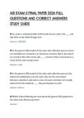 AIS EXAM 5 FINAL PAPER 2026 FULL &NewLine;QUESTIONS AND CORRECT ANSWERS &NewLine;STUDY GUIDE