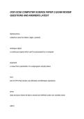 OCR GCSE COMPUTER SCIENCE PAPER 2 EXAM REVIEW QUESTIONS AND ANSWERS LATEST