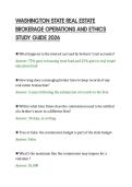 WASHINGTON STATE REAL ESTATE&NewLine;BROKERAGE OPERATIONS AND ETHICS&NewLine;STUDY GUIDE 2026