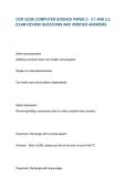 OCR GCSE COMPUTER SCIENCE PAPER 2 - 2&period;1 AND 2&period;2 EXAM REVIEW QUESTIONS AND VERIFIED ANSWERS