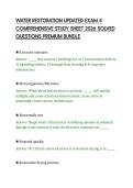 WATER RESTORATION UPDATED EXAM 4&NewLine;COMPREHENSIVE STUDY SHEET 2026 SOLVED&NewLine;QUESTIONS PREMIUM BUNDLE
