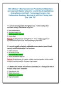 NSG 3280 Exam 4 Mixed Comprehensive Practice Exam &lpar;100 Questions &NewLine;and Answers with Detailed Rationales&rpar; &vert; Complete NCLEX-Style Med-Surg &NewLine;Nursing Review&comma; Adult Health&comma; Pharmacology&comma; Emergency Care&comma; &NewLine;Cardiovascular&comma; Respiratory&comma; Neurological&comma; and Critica
