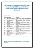NSG 3280 Exam 4 &lpar;Pathophysiology for Nurses I&rpar; &ndash; Galen &NewLine;College of Nursing 2026&sol;2027 Questions And Correct &NewLine;Answers &lpar;Verified Answers&rpar; Plus Rationales &vert; Instant &NewLine;Download Pdf